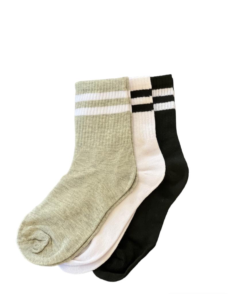 PowerStripe Crew Socks