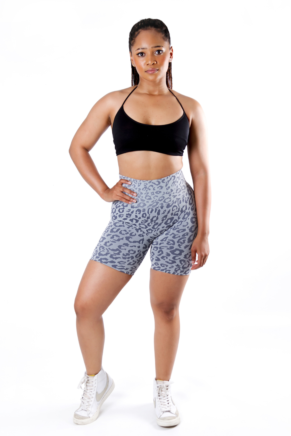 Leopard Print Scrunch Shorts
